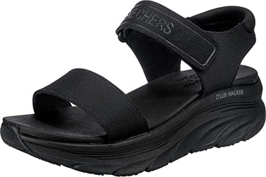 Skechers Damen D'LUX Walker New Block Sportsandale, Black Mesh, 39 EU im Sale